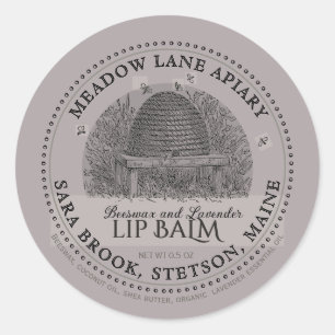 ヴィンテージガーデンスケップビーズワックスリップバーム ラウンドシール