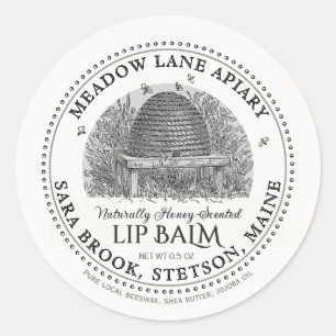 ヴィンテージガーデンスケップビーズワックスリップバールラベル ラウンドシール