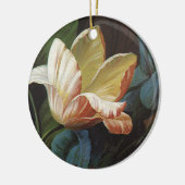 ヴィンテージガーデンチューリップ開花ビクトリアン花 セラミックオーナメント (左)