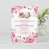 ヴィンテージガーデンティーパーティーブライダルシャワー 招待状 (スタンド正面)