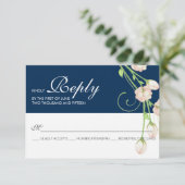 ヴィンテージガーデンバラオンブルー – RSVPカード (スタンド正面)