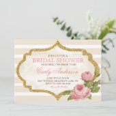 ヴィンテージガーデンバラブライダルシャワー招待 招待状 (スタンド正面)