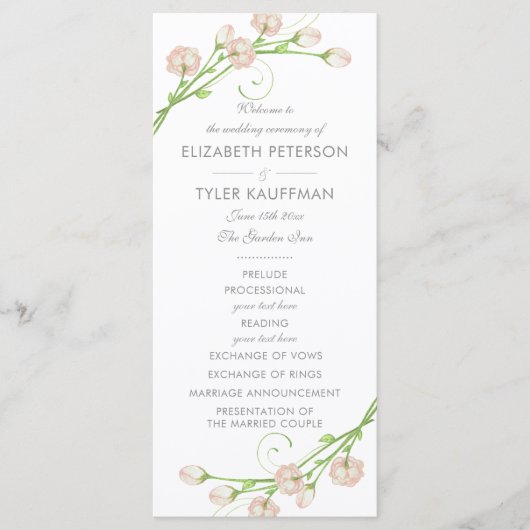 ヴィンテージガーデンバラ結婚式 プログラム (正面)