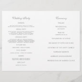 ヴィンテージガーデンバラ – ウェディングプログラム (裏面)