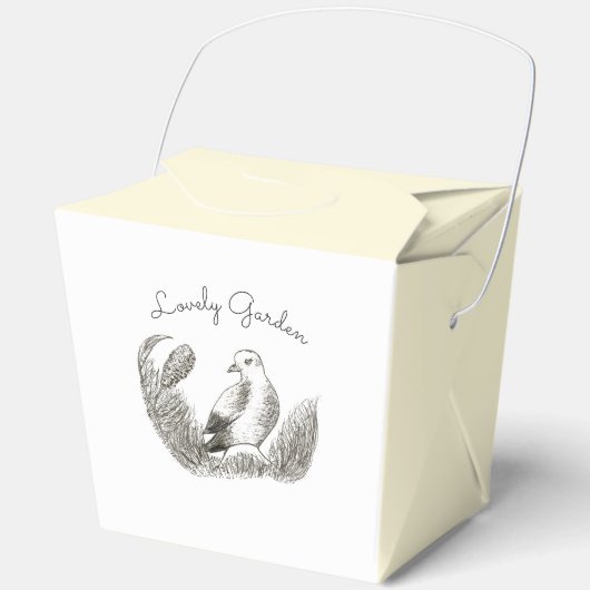 ヴィンテージガーデンバード – モノクロフローラ フェイバーボックス (正面)