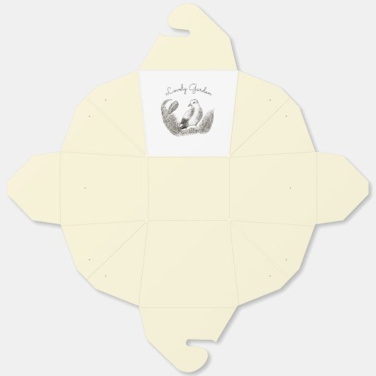 ヴィンテージガーデンバード – モノクロフローラ フェイバーボックス (見開き)