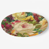 ヴィンテージガーデンパーティーフローラ ペーパープレート (アングル)