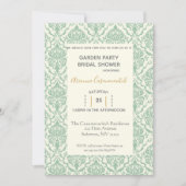 ヴィンテージガーデンパーティーブライダルシャワー招待 招待状 (正面)