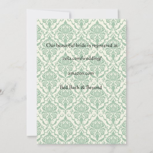 ヴィンテージガーデンパーティーブライダルシャワー招待 招待状 (裏面)