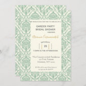 ヴィンテージガーデンパーティーブライダルシャワー招待 招待状 (正面/裏面)