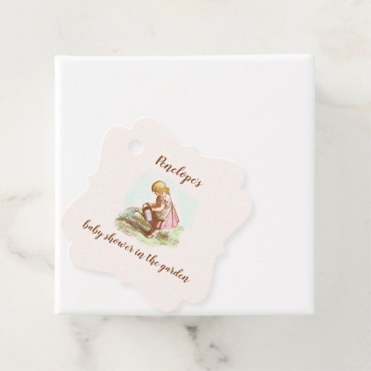 ヴィンテージガーデンパーティーベビーシャワー フェイバータグ (インサイチュ)