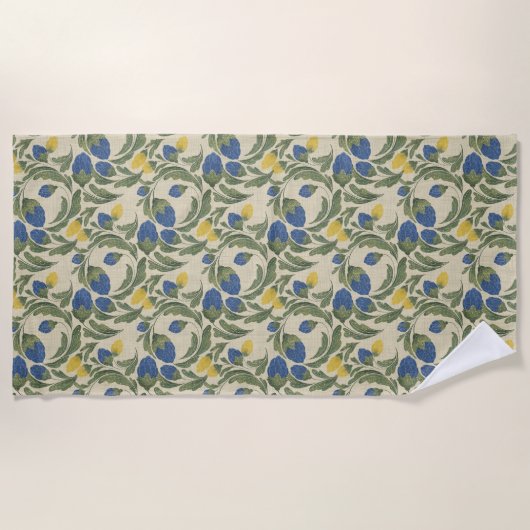 ヴィンテージガーデンビーチスロー ビーチタオル (正面)