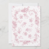 ヴィンテージガーデンピンクトワール フレンチ フラワーの結婚式 招待状 (裏面)