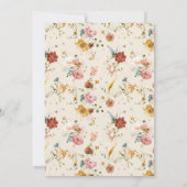 ヴィンテージガーデンフラワーウォーターカラーブライダル茶 招待状 (裏面)