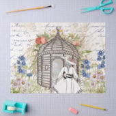 ヴィンテージガーデンフラワーガゼボレディースクフランスのリプト 薄葉紙 (クラフト)