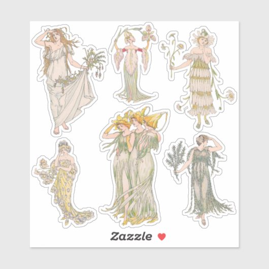 ヴィンテージガーデンフラワーズシェイクスピア雑誌キット シール (シート)