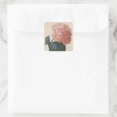 ヴィンテージガーデンフラワーピンクアジサイ スクエアシール (バッグ)