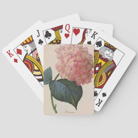 ヴィンテージガーデンフラワーピンクアジサイ トランプ (裏面)