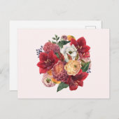 ヴィンテージガーデンフラワーブーケ ポストカード (正面/裏面)