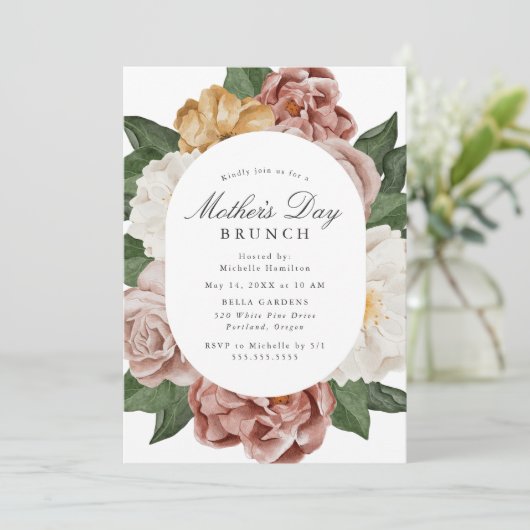 ヴィンテージガーデンフローラフレームマザーズデイブランチ 招待状 (スタンド正面)
