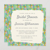 ヴィンテージガーデンフローラブライダルシャワー招待 招待状 (正面/裏面)