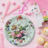 ヴィンテージガーデンフローラルパターン ペーパープレート (パーティー)