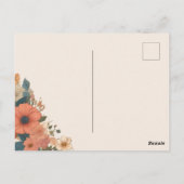 ヴィンテージガーデンフローラ日付の保存 ポストカード (裏面)