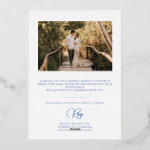 ヴィンテージガーデンフローラ時間のための紅茶ブライダルシャワー 箔招待状 (裏面)