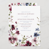 ヴィンテージガーデンフローラ結婚式招待状 招待状 (正面/裏面)