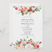 ヴィンテージガーデンフローラ結婚式招待状 招待状 (正面/裏面)