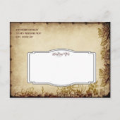 ヴィンテージガーデンブライダルシャワー招待状はがき インビテーションポストカード (裏面)