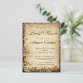 ヴィンテージガーデンブライダルシャワー招待状はがき インビテーションポストカード (スタンド正面)