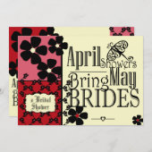 ヴィンテージガーデンブライダルシャワー 招待状 (正面/裏面)