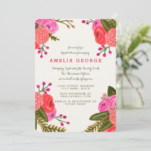 ヴィンテージガーデンブライダルシャワー 招待状 (スタンド正面)