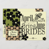 ヴィンテージガーデンブライダルシャワー 招待状 (正面/裏面)