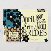 ヴィンテージガーデンブライダルシャワー 招待状 (正面/裏面)