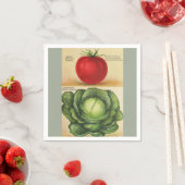 ヴィンテージガーデンベジタブルアート, 1913 スタンダードカクテルナプキン (インサイチュ)