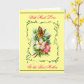 ヴィンテージガーデンマザーズデイカード カード (黄色い花)