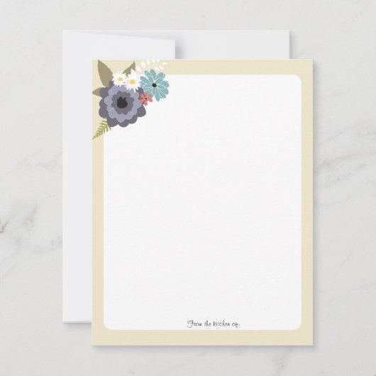 ヴィンテージガーデンメイソンジャー |レシピカード 招待状 (裏面)