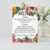 ヴィンテージガーデンメニュー（完全にカスタマイズ可能） 招待状 (スタンド正面)