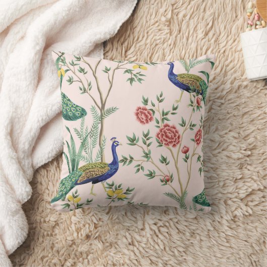 ヴィンテージガーデンレモン果樹、植物、エキゾチックなエンドウ クッション (ブランケット)