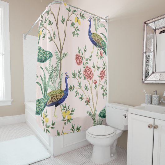 ヴィンテージガーデンレモン果樹、植物、エキゾチックなエンドウ シャワーカーテン (インサイチュ)