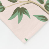 ヴィンテージガーデンレモン果樹、植物、エキゾチックなエンドウ フリースブランケット (角)