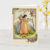 ヴィンテージガーデン子ノートカード カード (黄色い花)