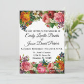 ヴィンテージガーデン招待状（完全にカスタマイズ可能） 招待状 (スタンド正面)