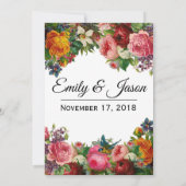 ヴィンテージガーデン招待状（完全にカスタマイズ可能） 招待状 (裏面)