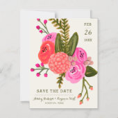 ヴィンテージガーデン日付を保存 マグネット招待状 (正面)