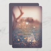 ヴィンテージガーデン素朴メイソンジャールエレガントな結婚式 招待状 (正面/裏面)