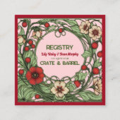 ヴィンテージガーデン結婚アールヌーボー エンクロージャーカード (正面)