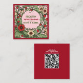 ヴィンテージガーデン結婚アールヌーボー エンクロージャーカード (正面/裏面)